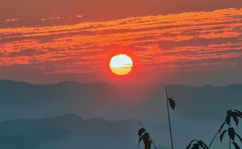 Sunrising in the Himalayas