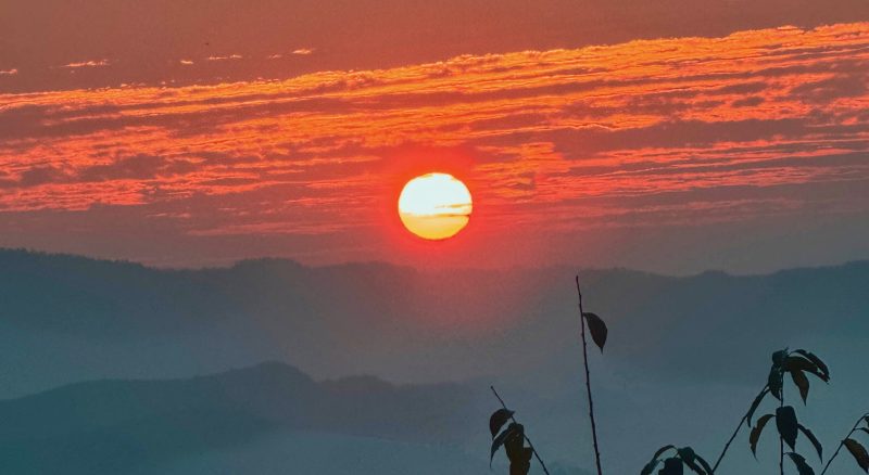 Sunrising in the Himalayas